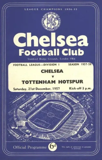 Spurs v Chelsea FC (21 Dec 1957) Programme