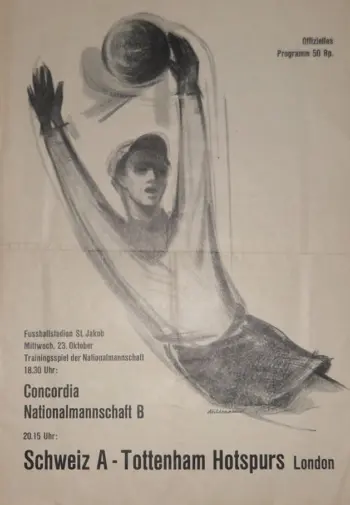 Spurs v National Teams (23 Oct 1957) Programme