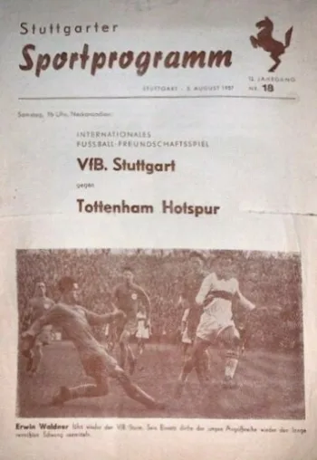 Spurs v VfB Stuttgart (03 Aug 1957) Programme