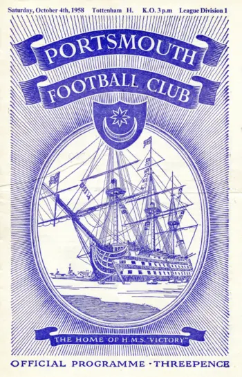 Spurs v Portsmouth FC (04 Oct 1958) Programme