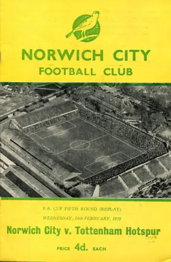Spurs v Norwich City (18 Feb 1959) Programme