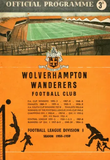 Spurs v Wolverhampton Wanderers (02 Mar 1959) Programme