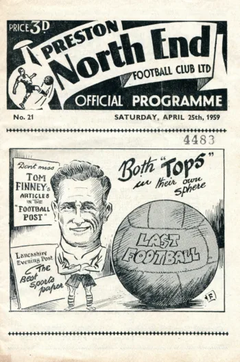 Spurs v Preston North End (25 Apr 1959) Programme