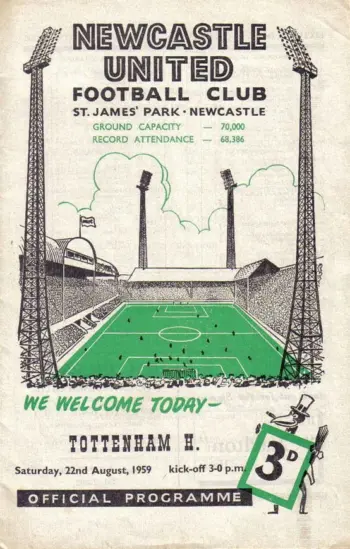 Spurs v Newcastle United (22 Aug 1959) Programme