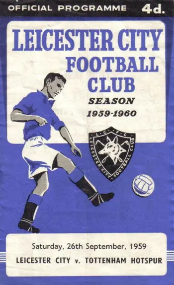Spurs v Leicester City (26 Sep 1959) Programme