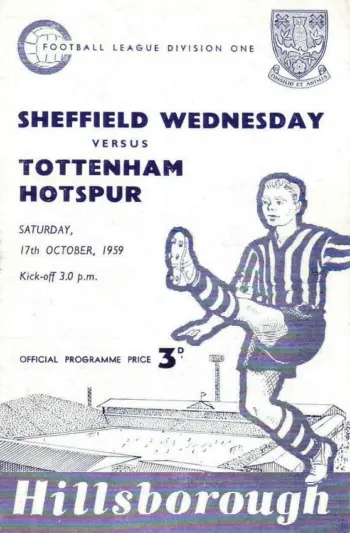Spurs v Sheffield Wednesday (17 Oct 1959) Programme