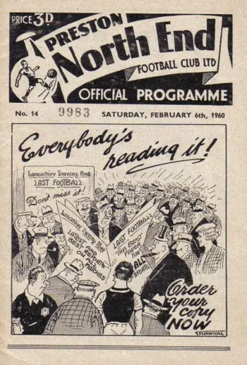 Spurs v Preston North End (06 Feb 1960) Programme