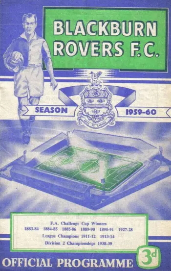 Spurs v Blackburn Rovers (27 Feb 1960) Programme