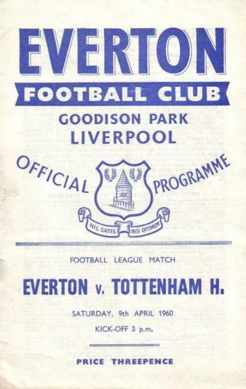 Spurs v Everton FC (09 Apr 1960) Programme