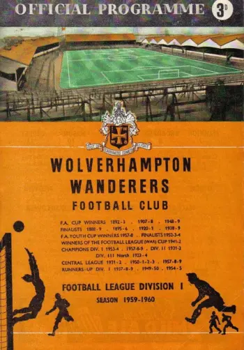 Spurs v Wolverhampton Wanderers (23 Apr 1960) Programme