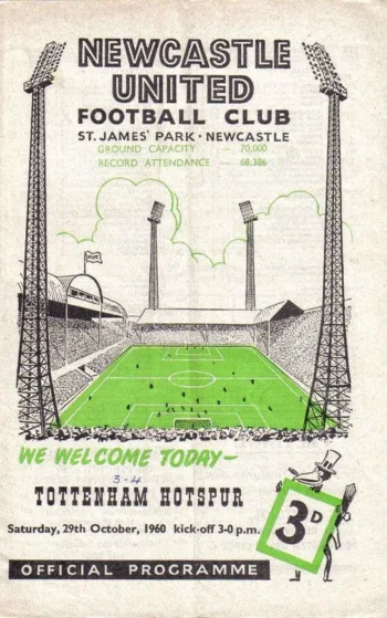 Spurs v Newcastle United (29 Oct 1960) Programme