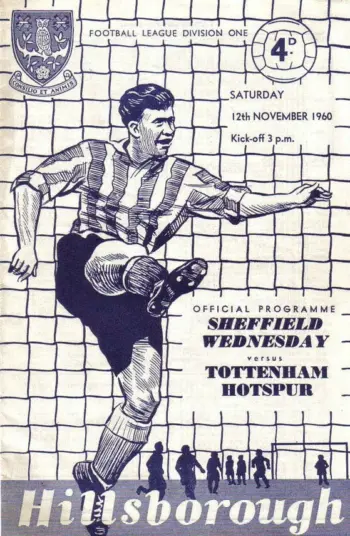 Spurs v Sheffield Wednesday (12 Nov 1960) Programme