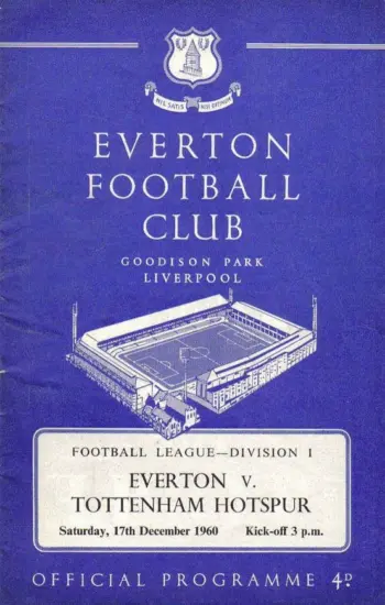 Spurs v Everton FC (17 Dec 1960) Programme