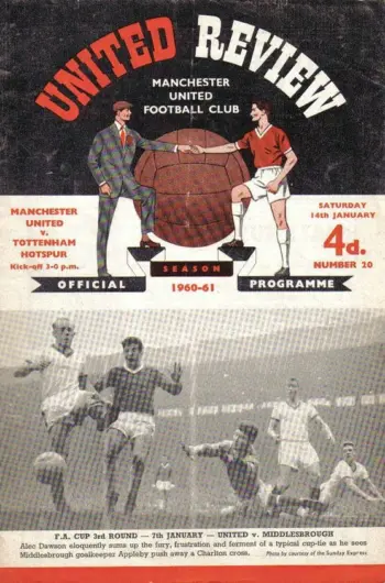 Spurs v Manchester United (16 Jan 1961) Programme