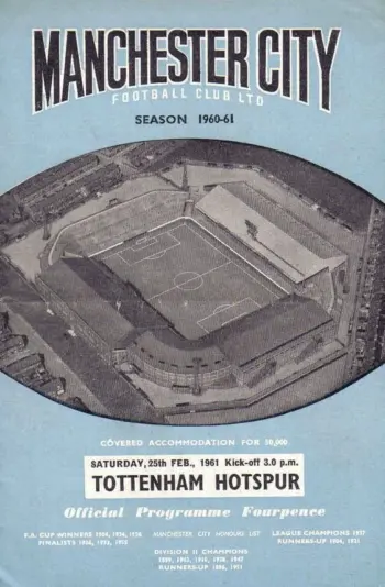 Spurs v Manchester City (25 Feb 1961) Programme