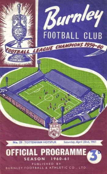 Spurs v Burnley FC (22 Apr 1961) Programme