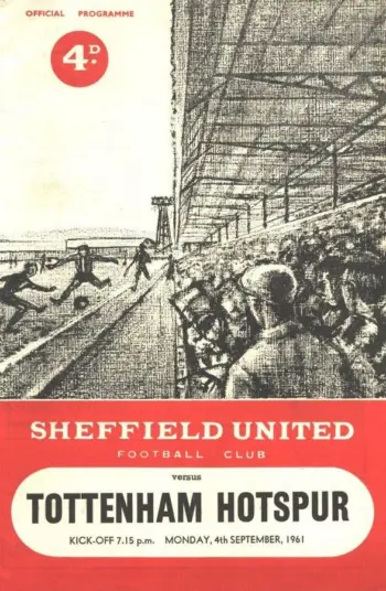 Spurs v Sheffield United (04 Sep 1961) Programme