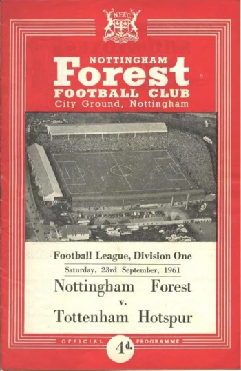 Spurs v Nottingham Forest (23 Sep 1961) Programme