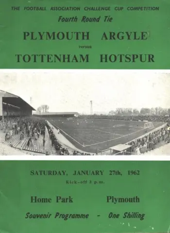 Spurs v Plymouth Argyle (27 Jan 1962) Programme