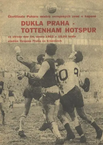 Spurs v Dukla Praha (14 Feb 1962) Programme