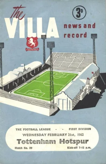 Spurs v Aston Villa (21 Feb 1962) Programme