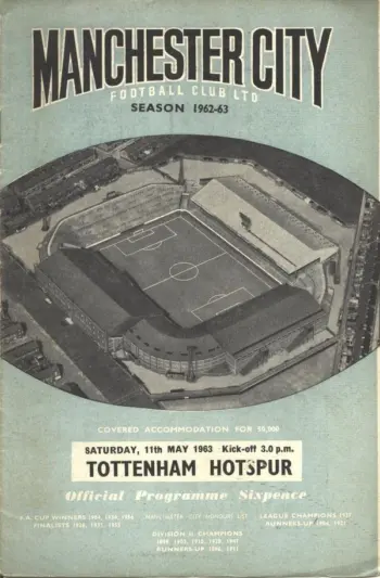 Spurs v Manchester City (11 May 1963) Programme