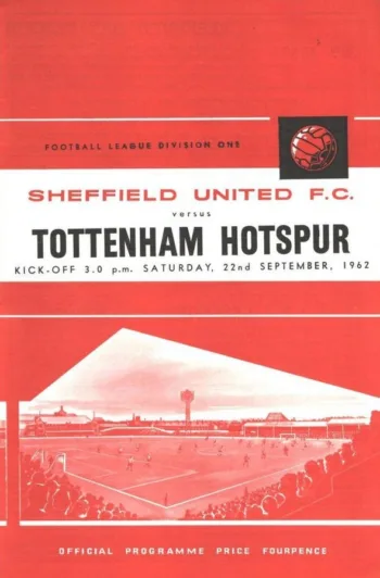 Spurs v Sheffield United (22 Sep 1962) Programme