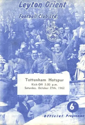 Spurs v Leyton Orient (27 Oct 1962) Programme