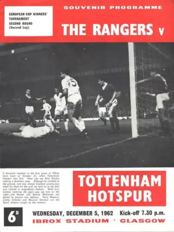 Spurs v Rangers FC (11 Dec 1962) Programme