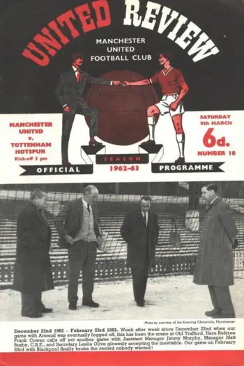 Spurs v Manchester United (09 Mar 1963) Programme
