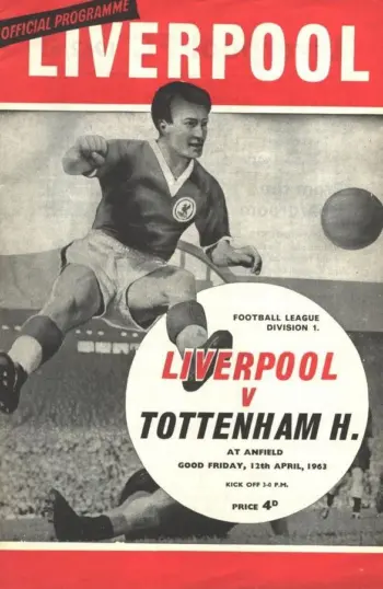 Spurs v Liverpool FC (12 Apr 1963) Programme