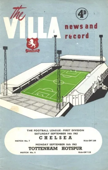 Spurs v Aston Villa (16 Sep 1963) Programme