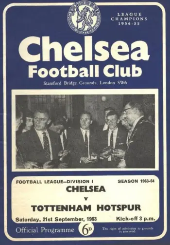 Spurs v Chelsea FC (21 Sep 1963) Programme