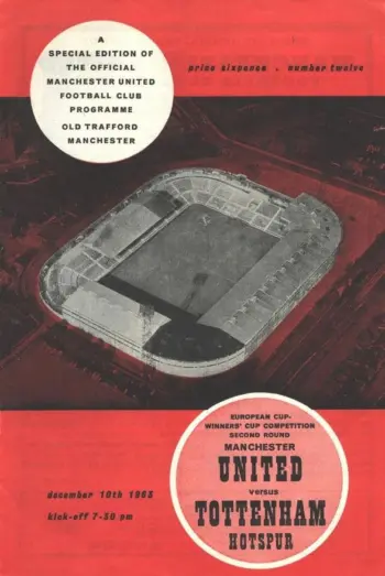 Spurs v Manchester United (10 Dec 1963) Programme