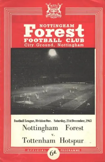 Spurs v Nottingham Forest (21 Dec 1963) Programme