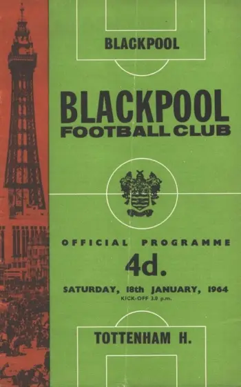 Spurs v Blackpool FC (18 Jan 1964) Programme