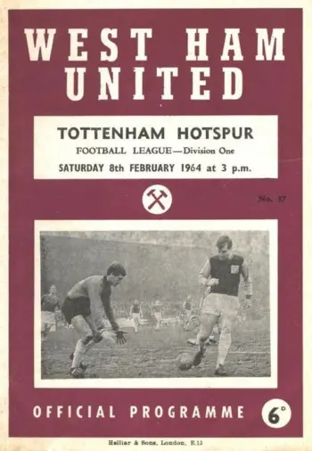 Spurs v West Ham United (08 Feb 1964) Programme