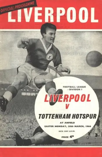 Spurs v Liverpool FC (30 Mar 1964) Programme