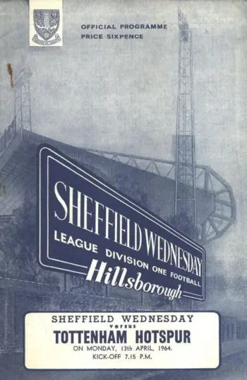 Spurs v Sheffield Wednesday (13 Apr 1964) Programme