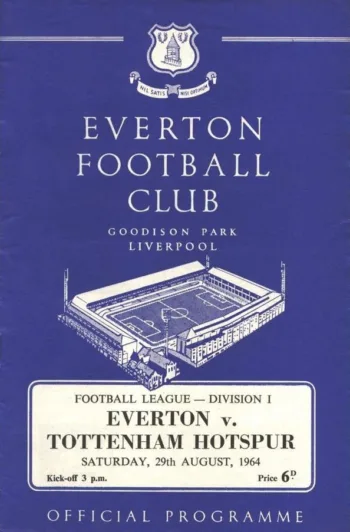 Spurs v Everton FC (29 Aug 1964) Programme