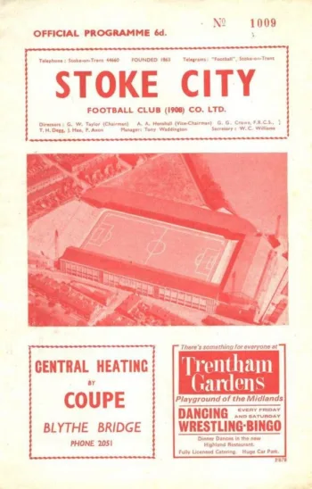 Spurs v Stoke City (09 Sep 1964) Programme