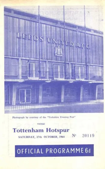 Spurs v Leeds United (17 Oct 1964) Programme