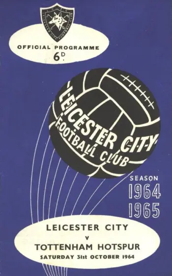 Spurs v Leicester City (31 Oct 1964) Programme