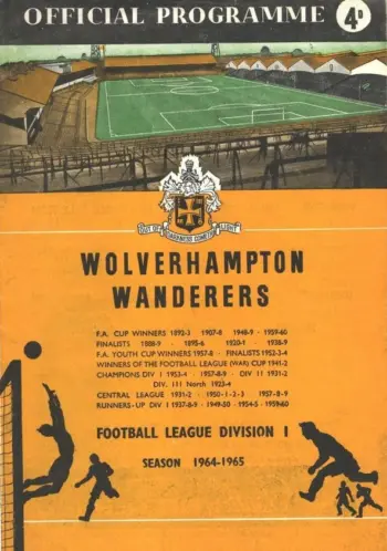 Spurs v Wolverhampton Wanderers (14 Nov 1964) Programme