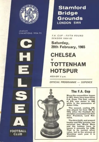 Spurs v Chelsea FC (20 Feb 1965) Programme