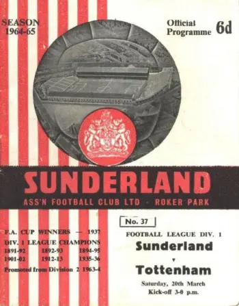 Spurs v Sunderland AFC (20 Mar 1965) Programme