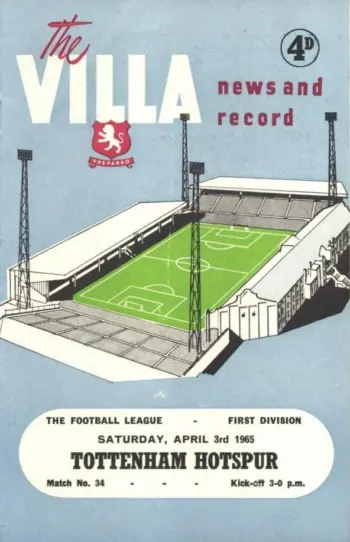 Spurs v Aston Villa (03 Apr 1965) Programme