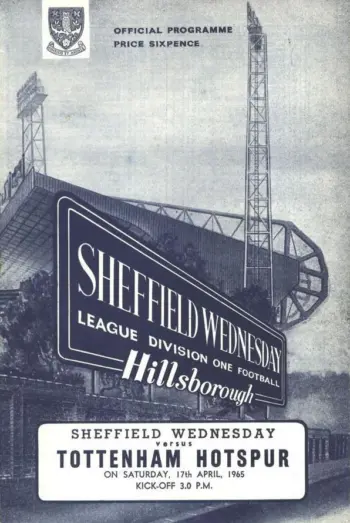 Spurs v Sheffield Wednesday (17 Apr 1965) Programme