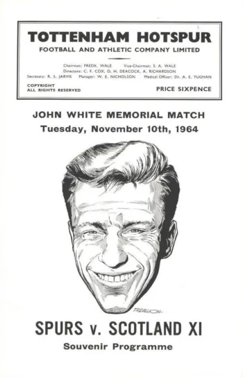 Spurs v National Teams (11 Nov 1964) Programme