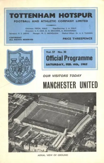 Spurs v Manchester United (06 Feb 1965) Programme